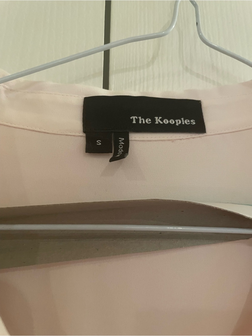 The Kooples Light Pink Ruffle Front Blouse - Picture 2 of 6